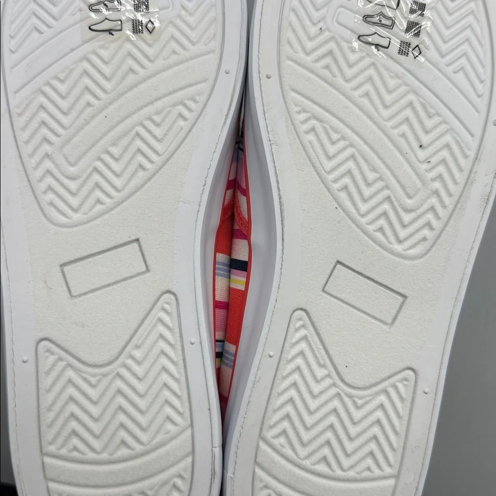 👉 Gymboree Girls' Multi-Color Striped Canvas Sneakers - Size 4